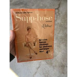 VTG Roland Supphose nylon stockings Sheer Seamless hosiery X Long 10.5 - 11.5